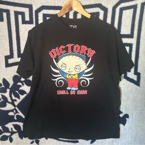 Family Guy Stewie Victory Shall Be Mine T-Shirt Size Large 00s Y2K 2008